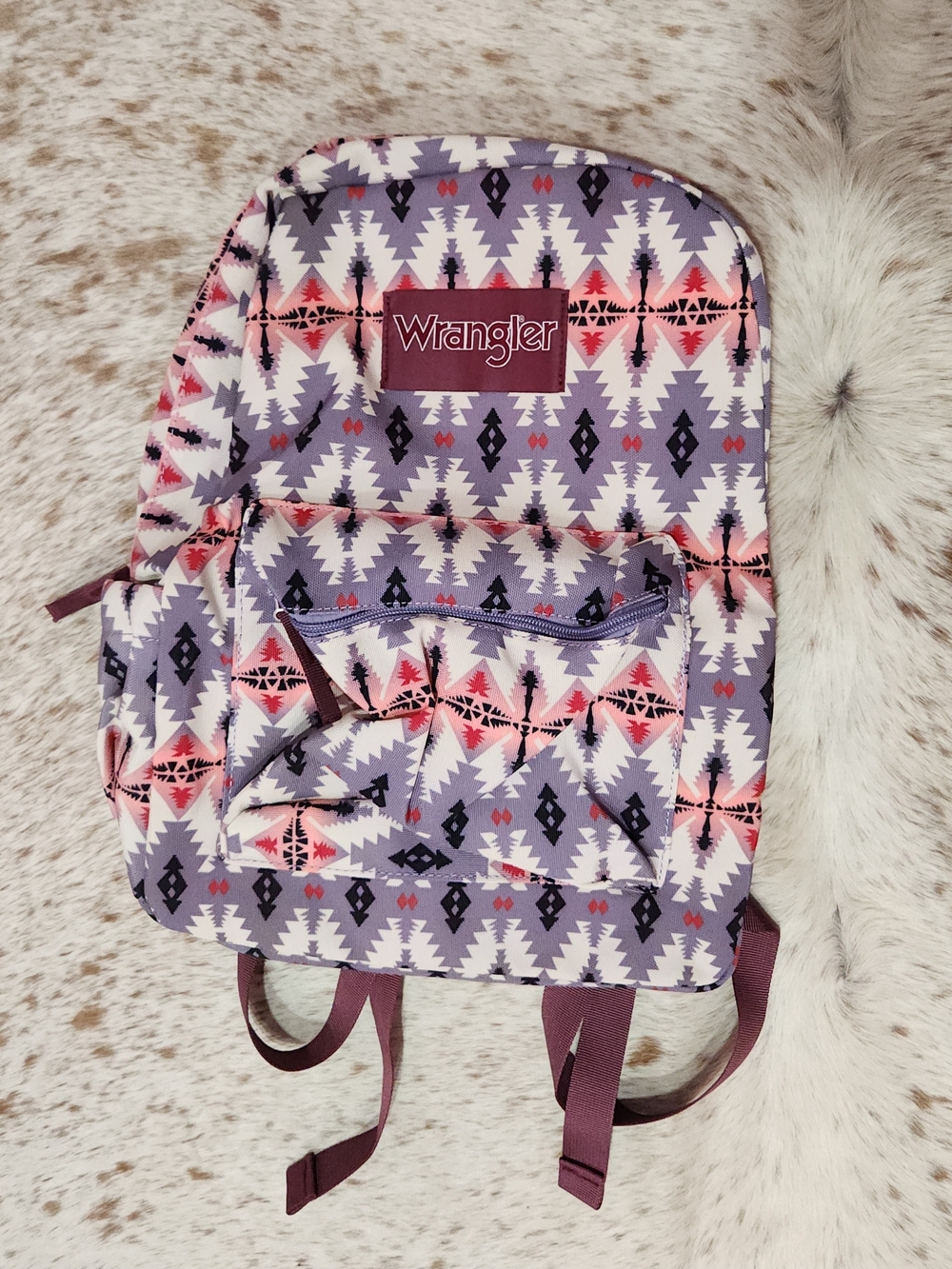 Wrangler Purple & Pink Aztec-Pattern Women's Backpack